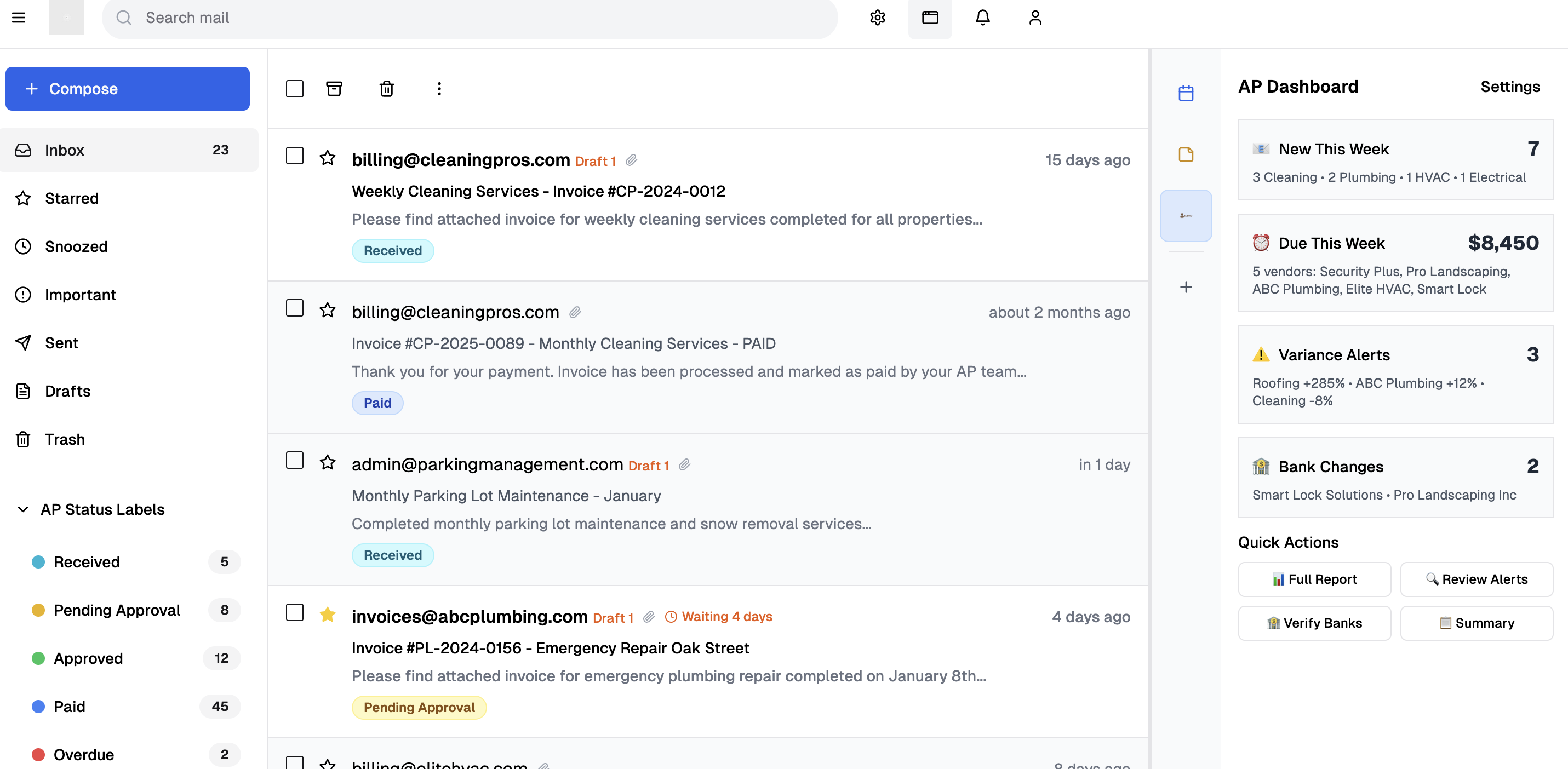AP Dashboard Interface